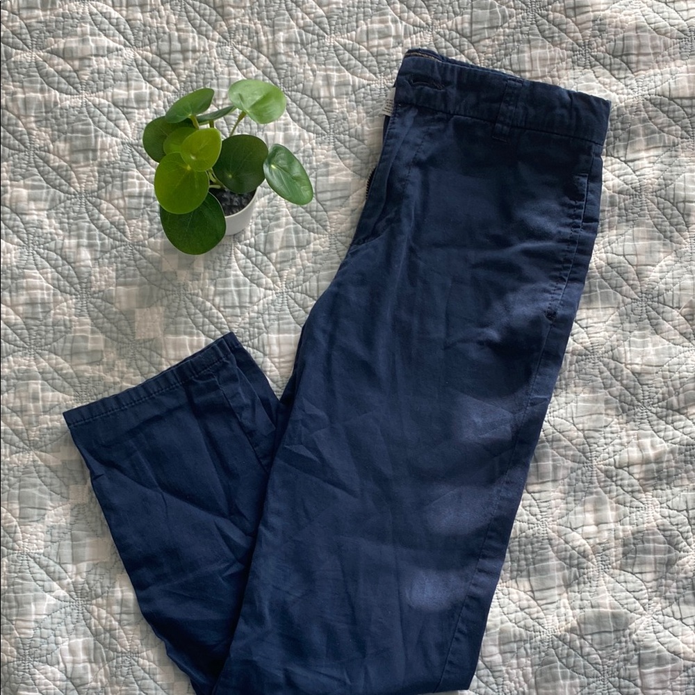 H&M Blue Casual Pants Straight Leg Design